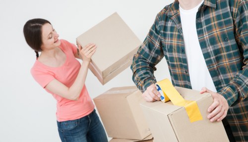 Removal van ready for a local move in Kentish Town