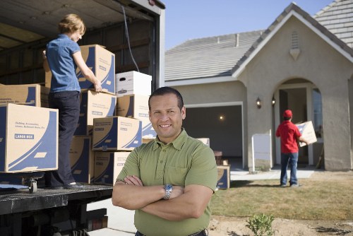 Packed boxes and moving supplies for a local Kentish Town home move