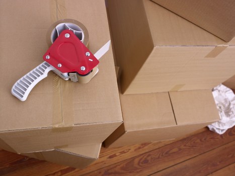 Removal team loading items for a local office relocation